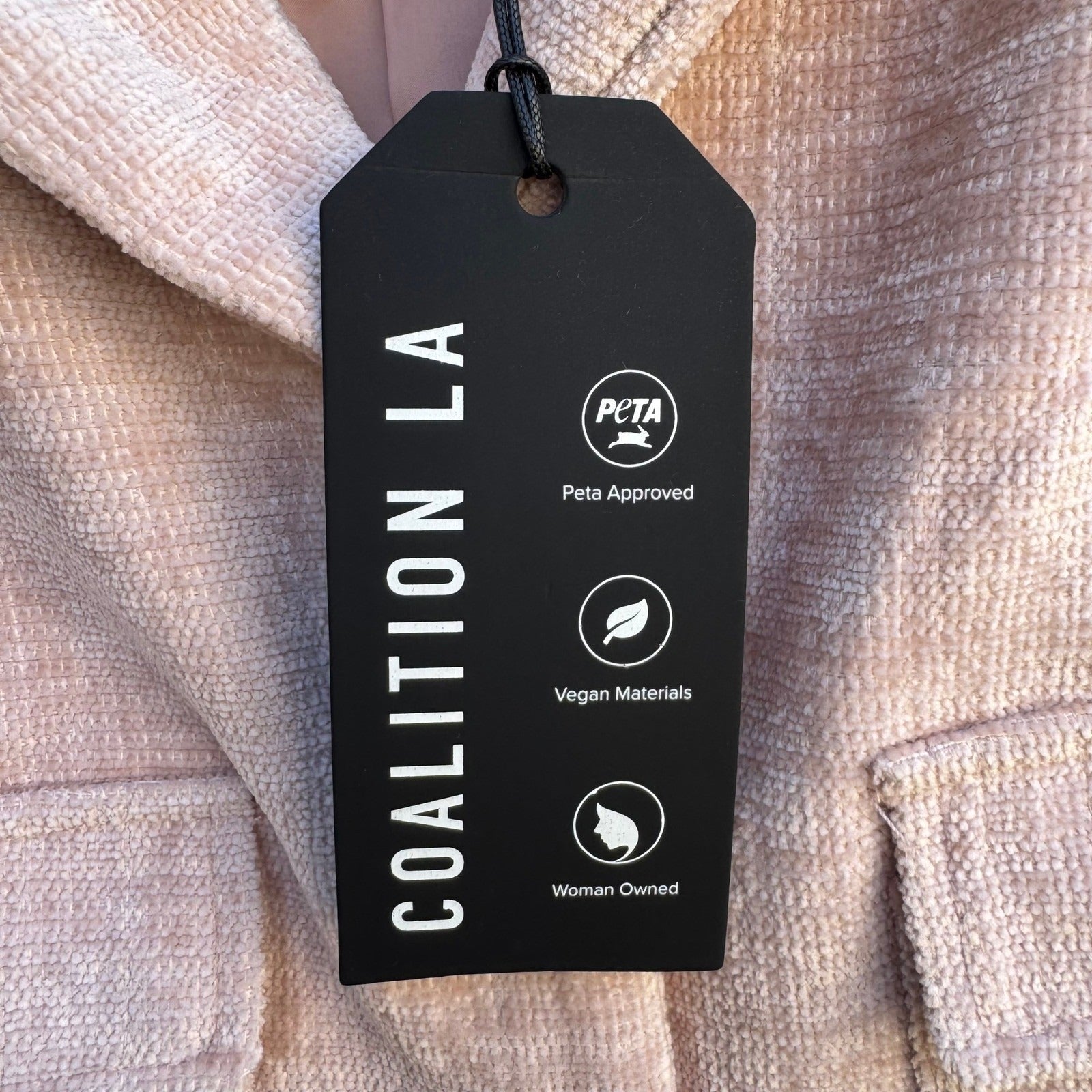 Coalition LA Peach Whip Cropped Blazer Jacket Pearl Buttons T703R1 Small NEW