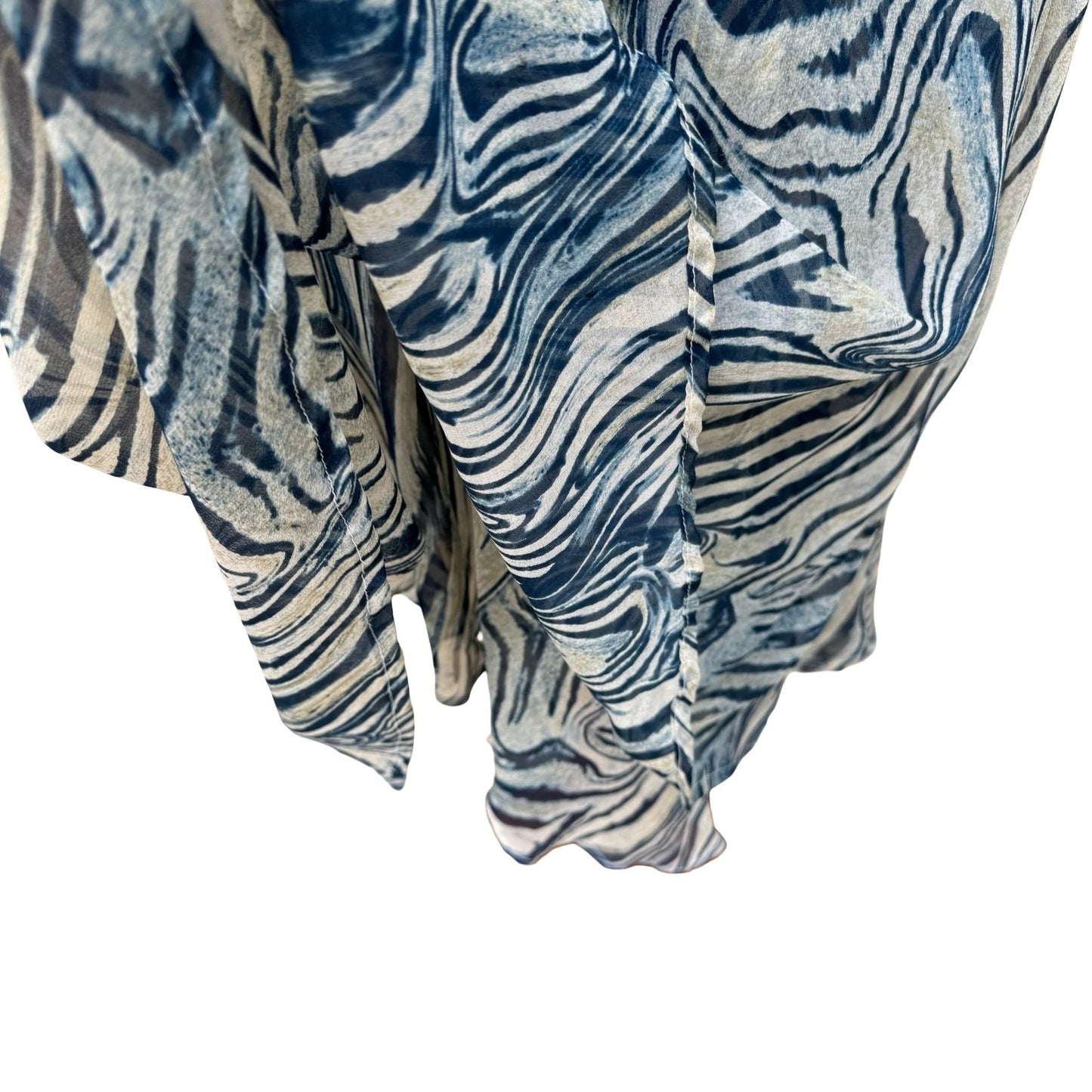 Vicious Y2K Silk Boho Tiger Print Midi Dress Ethereal Rosette Straps Resortwear