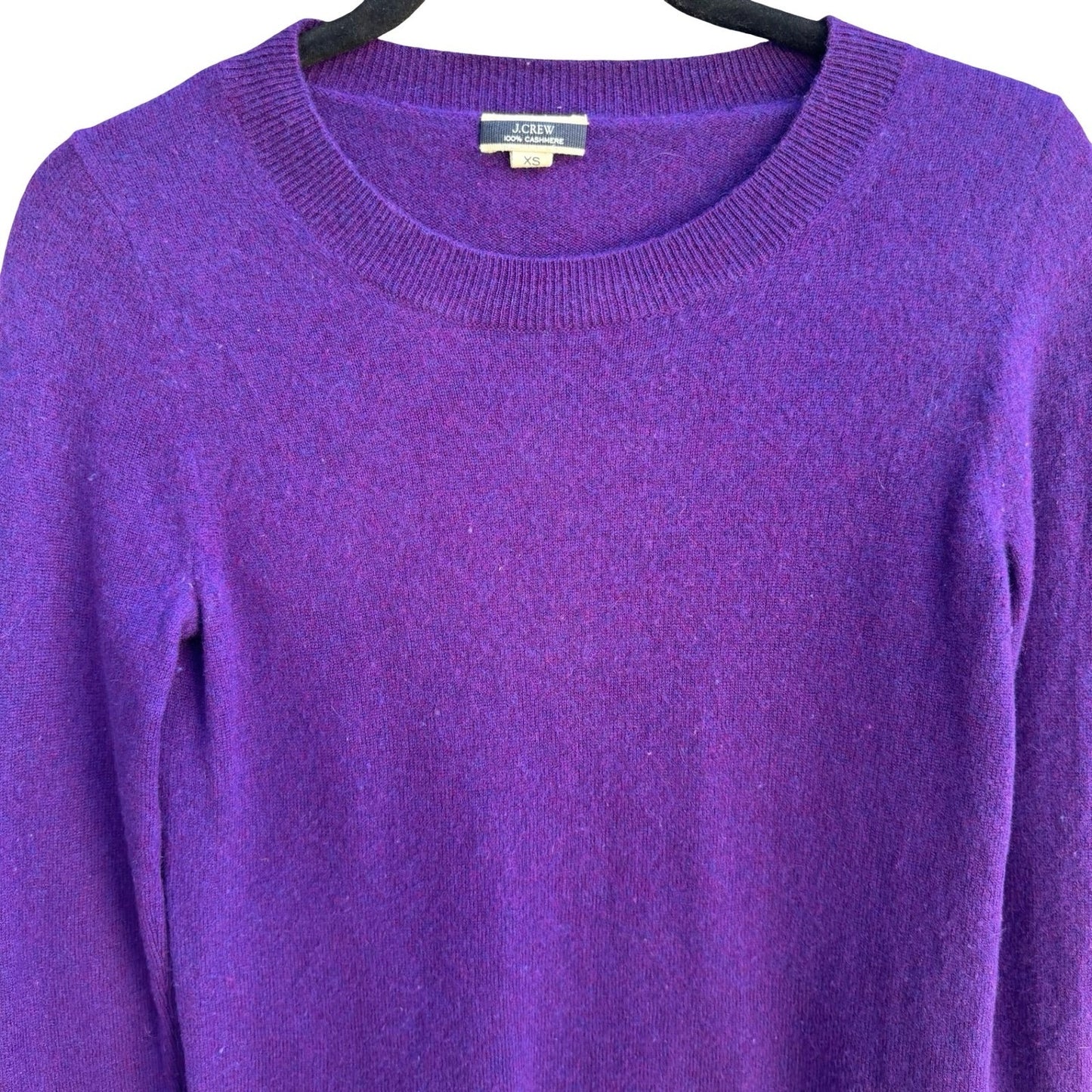 J Crew 100% Cashmere Quiet Luxury Minimalist Softcore Preppy Sweater Purple XS