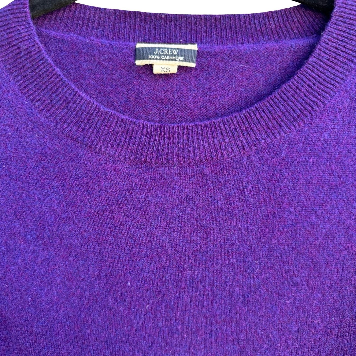 J Crew 100% Cashmere Quiet Luxury Minimalist Softcore Preppy Sweater Purple XS