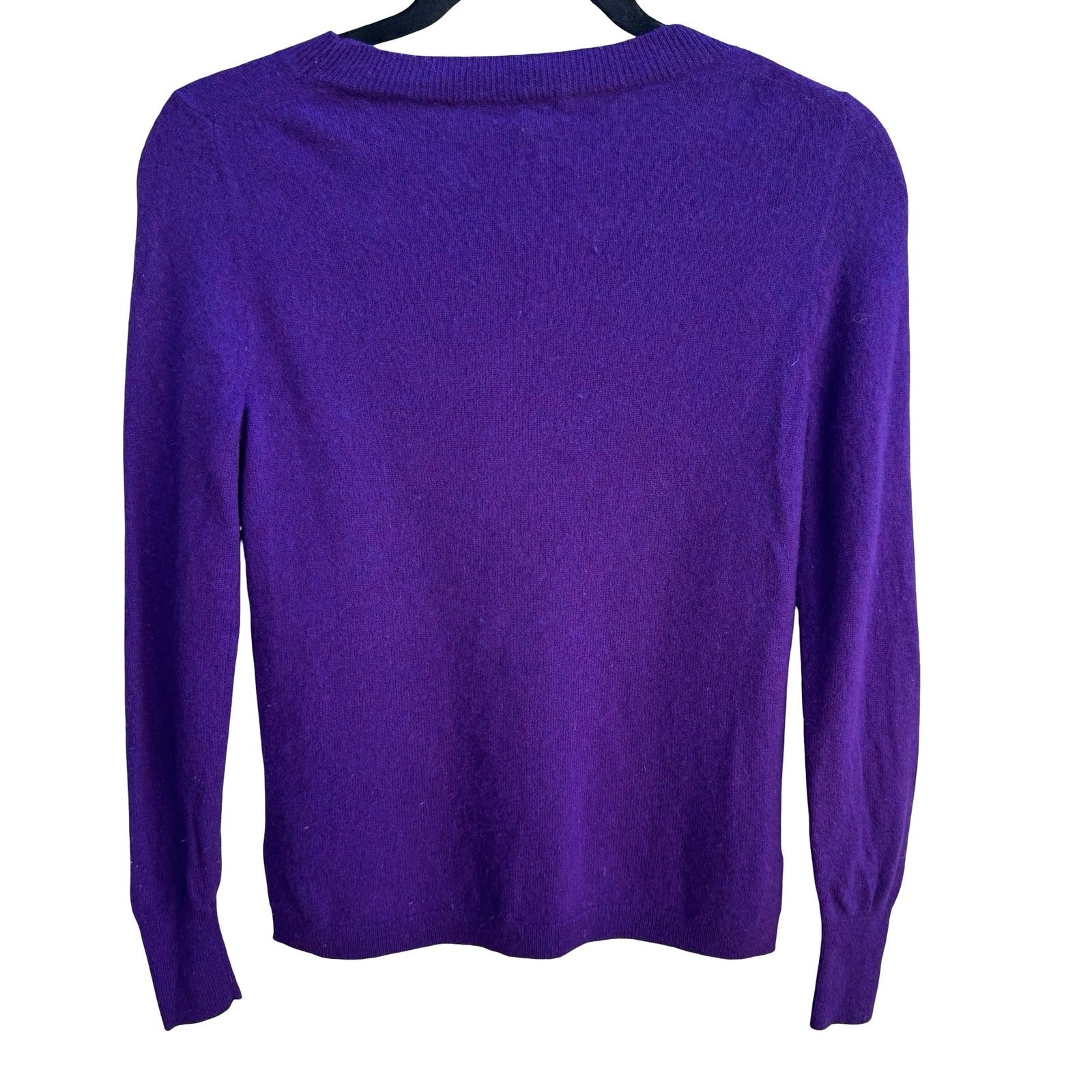 J Crew 100% Cashmere Quiet Luxury Minimalist Softcore Preppy Sweater Purple XS