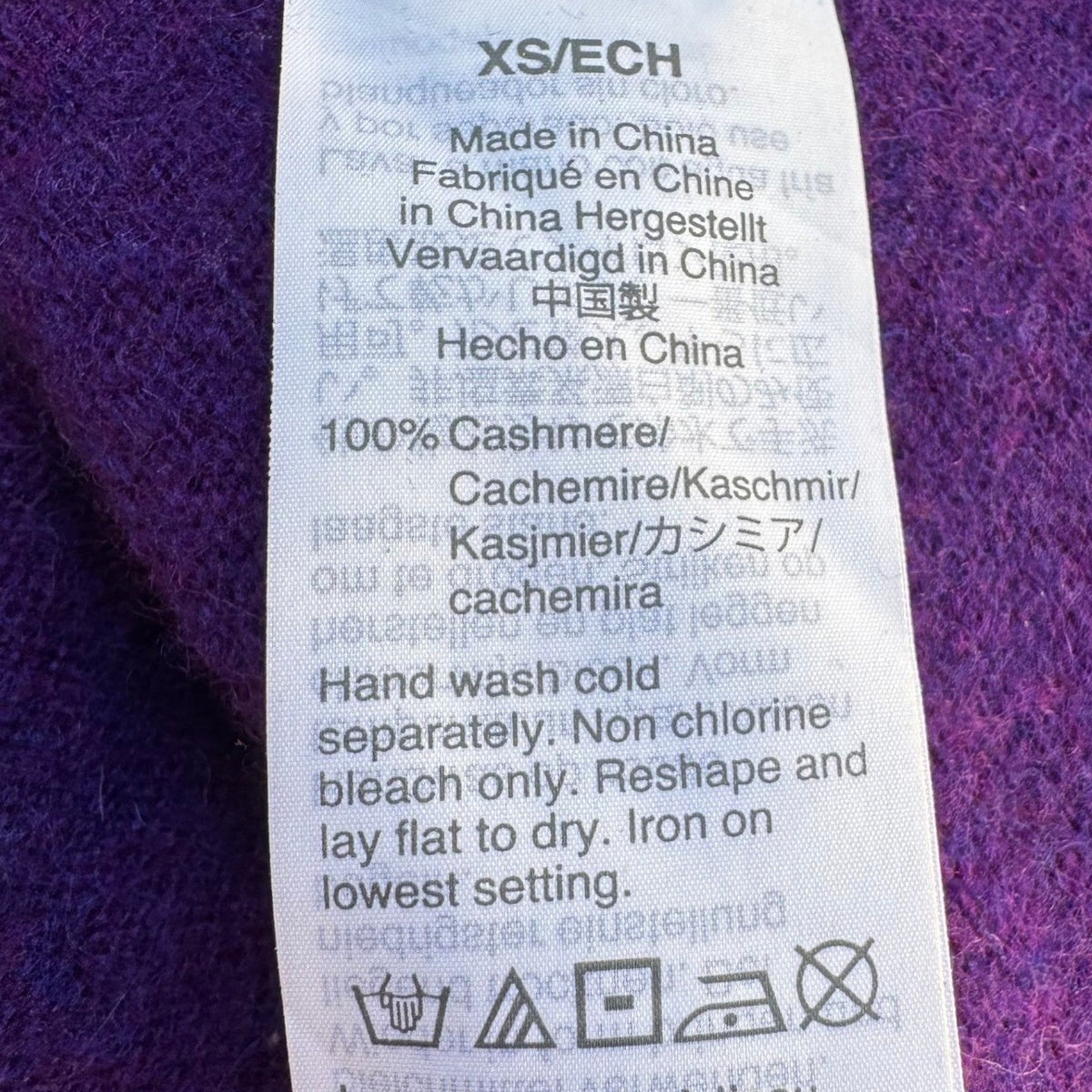 J Crew 100% Cashmere Quiet Luxury Minimalist Softcore Preppy Sweater Purple XS
