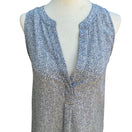 Switch Joie Coastal Micro Polka Dot 100% Silk Sleeveless Quiet Luxury Blue Blouse XS 3 image