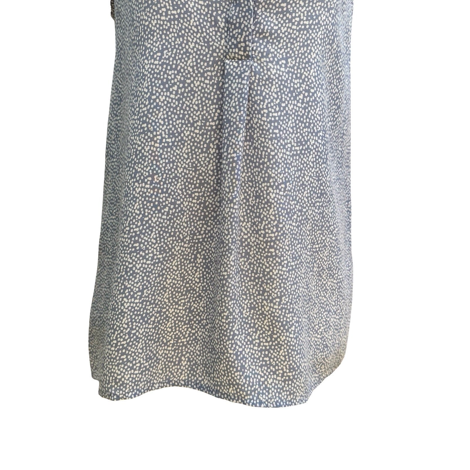 Joie Coastal Micro Polka Dot 100% Silk Sleeveless Quiet Luxury Blue Blouse XS
