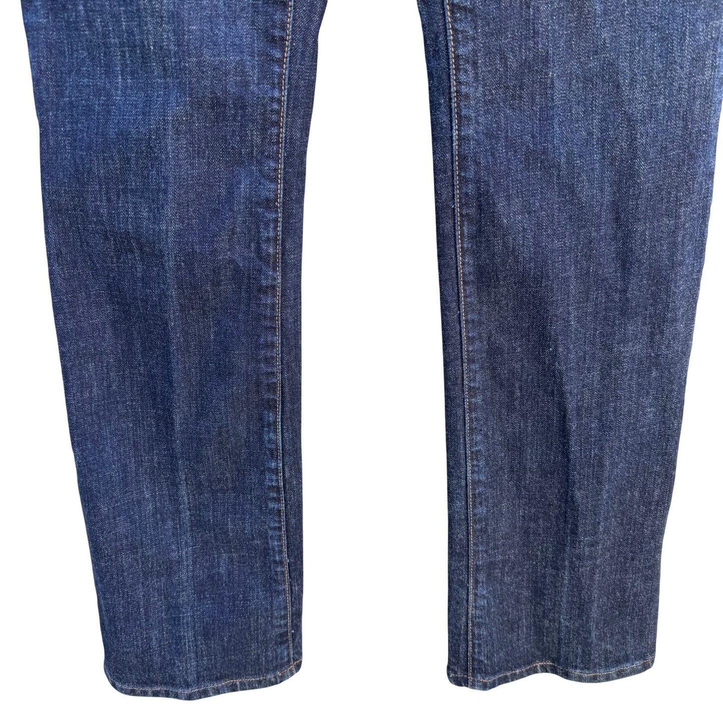 Seven7 Y2K Womens Boot Cut Jeans Dark Indigo Wash Embroidered Pocket Size 31