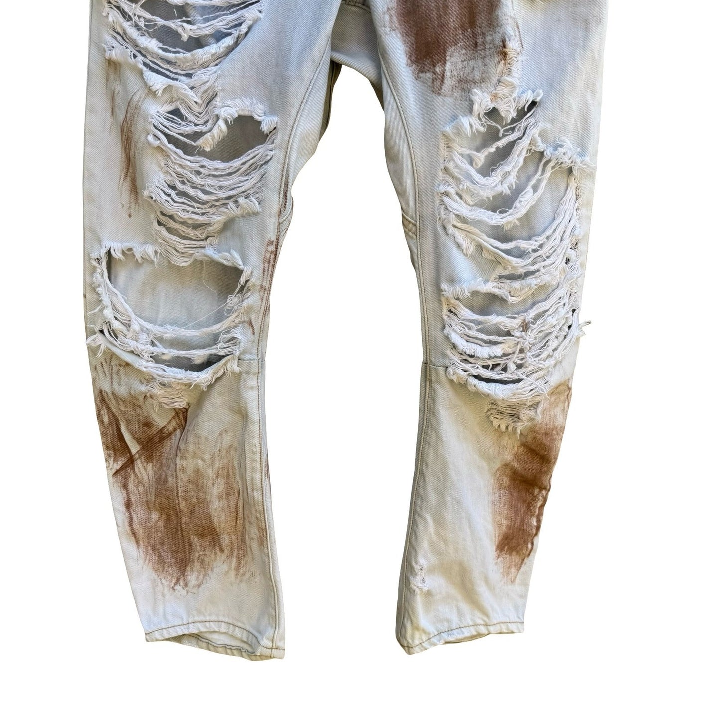 One Teaspoon Saints Y2K Grunge Punk Thrashed Shredded Distressed Baggy Jeans 26