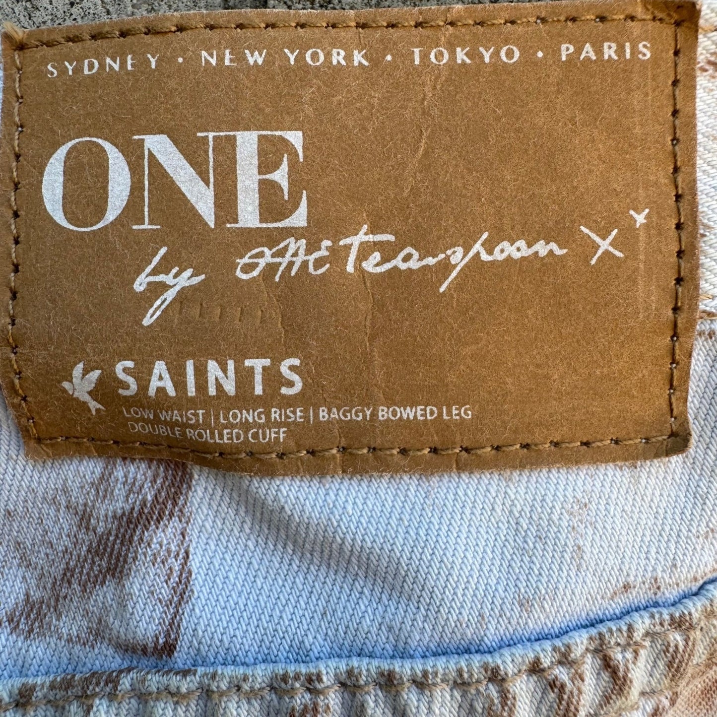 One Teaspoon Saints Y2K Grunge Punk Thrashed Shredded Distressed Baggy Jeans 26