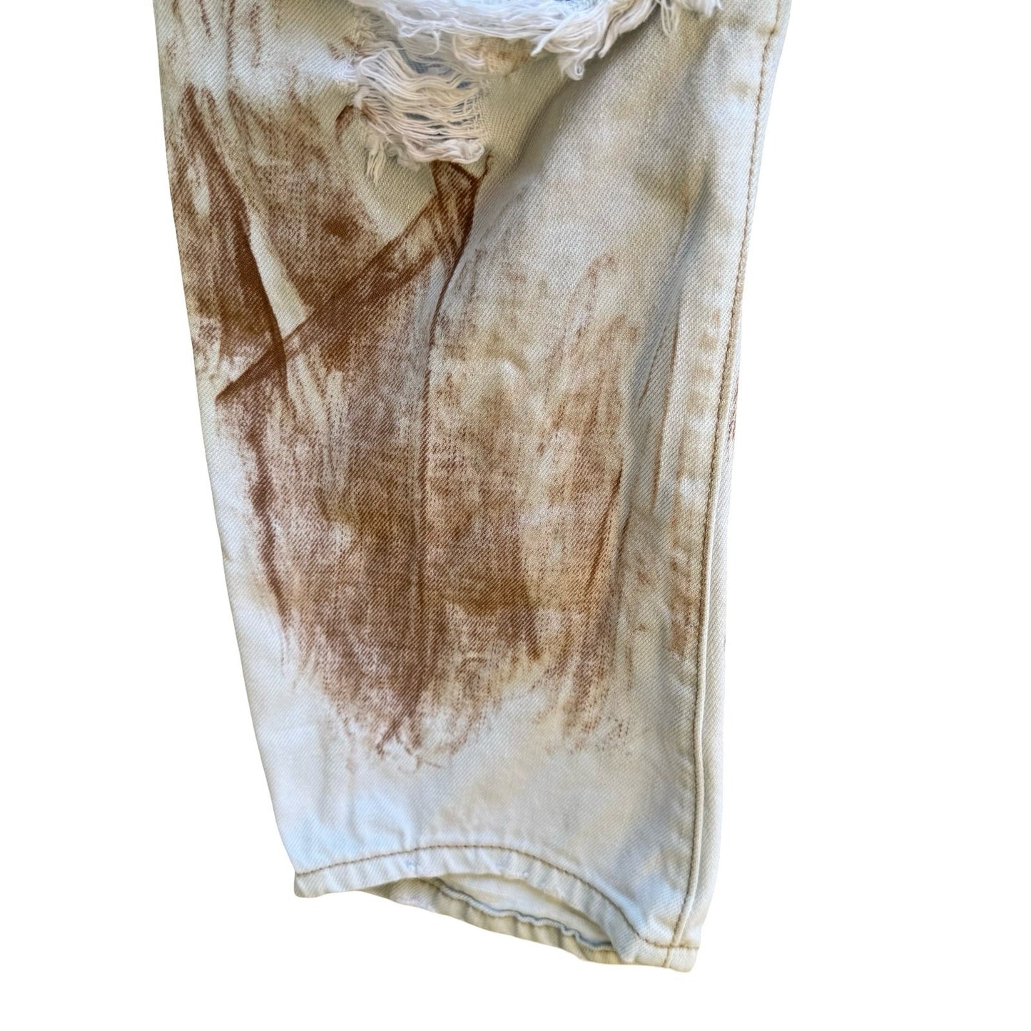 One Teaspoon Saints Y2K Grunge Punk Thrashed Shredded Distressed Baggy Jeans 26