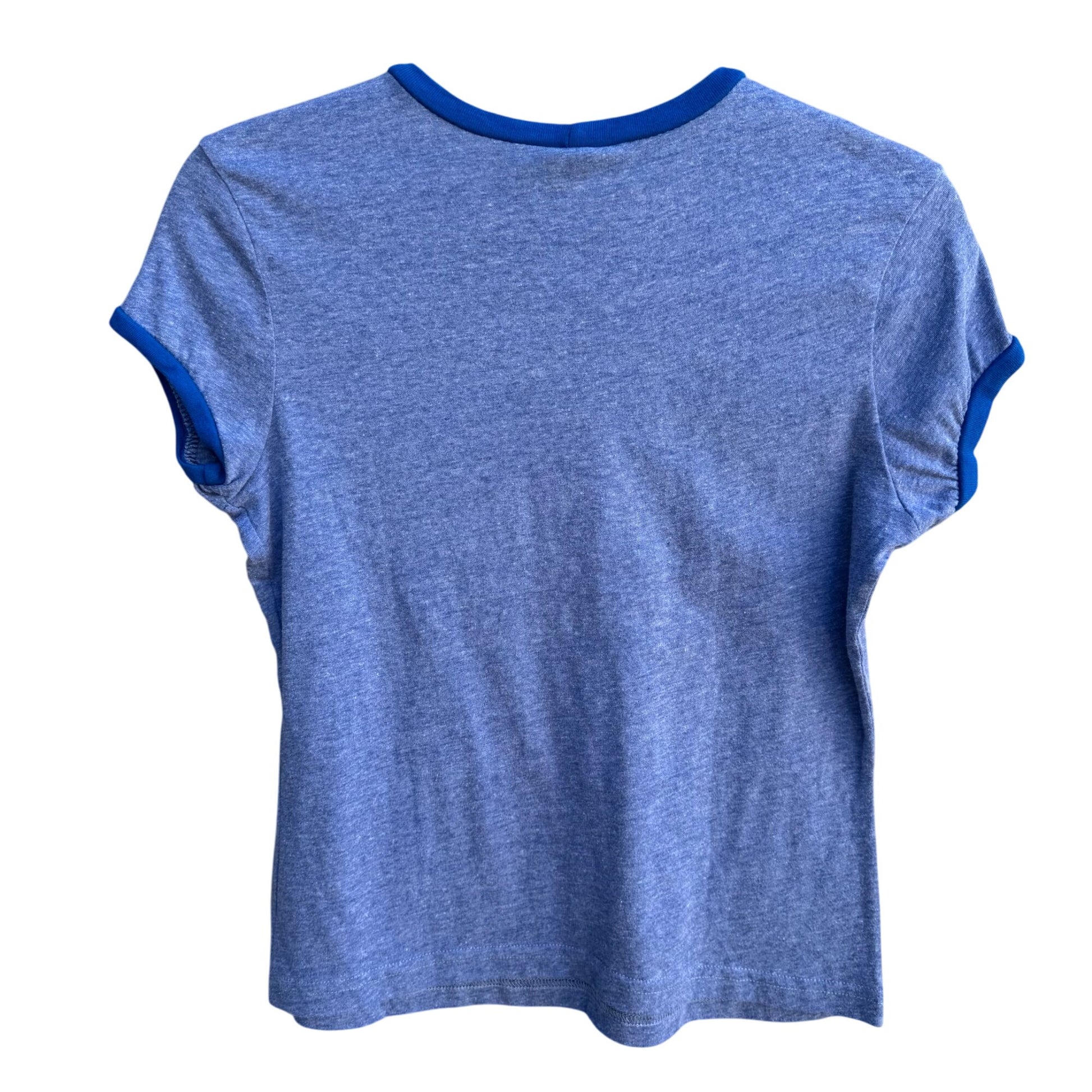 Self Esteem Vintage Y2K Abba-Zaba Graphic Ringer Babydoll Cap Sleeve Tee Shirt M