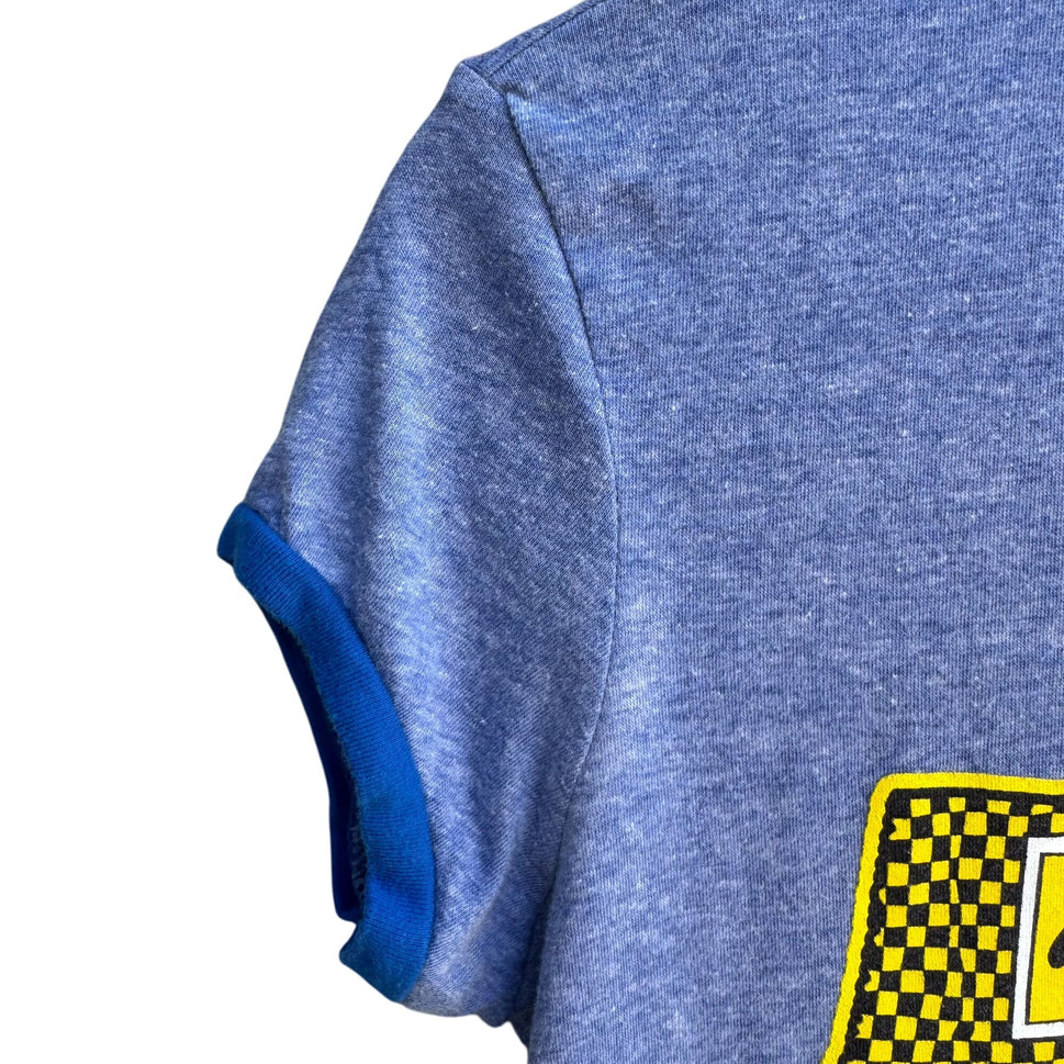 Self Esteem Vintage Y2K Abba-Zaba Graphic Ringer Babydoll Cap Sleeve Tee Shirt M