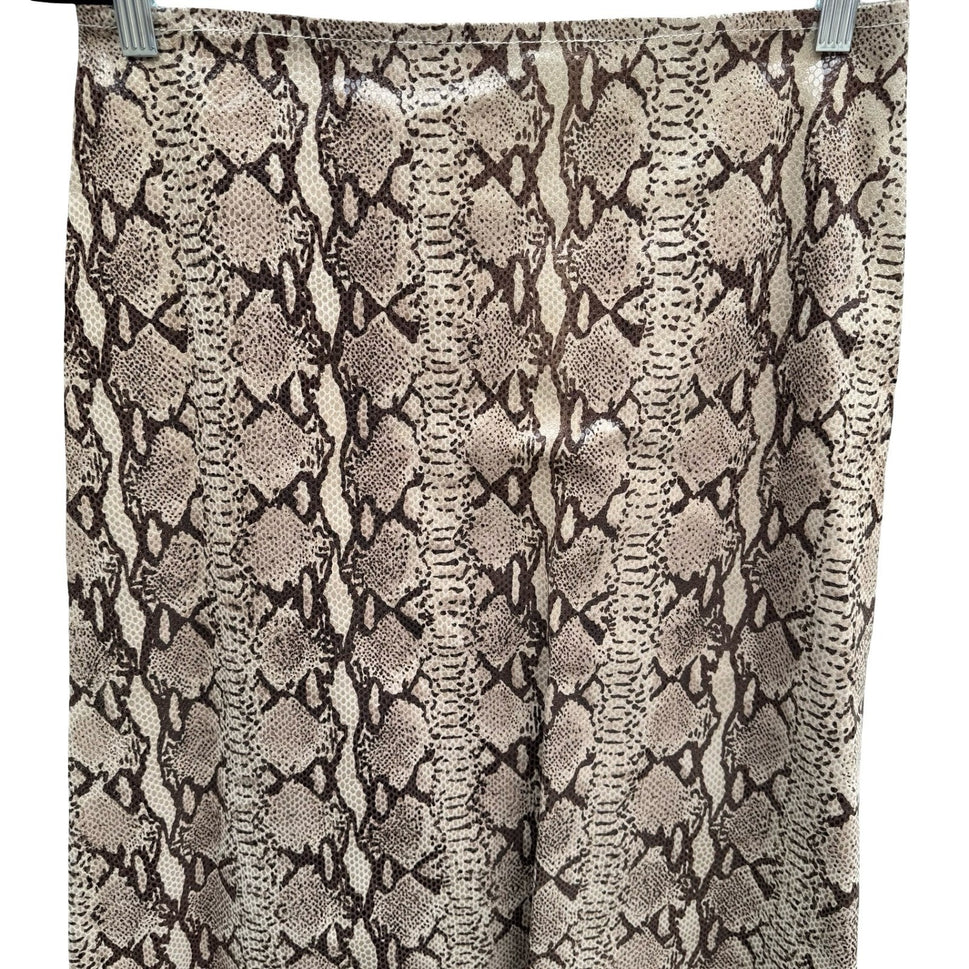 Lily Cheung Vintage Y2K Snakeskin Leather Mob Wife Indie Sleaze Pencil Skirt 6