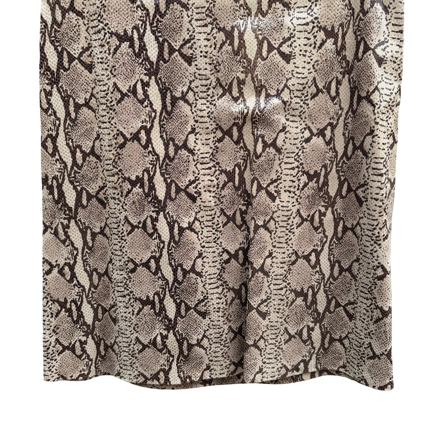 Lily Cheung Vintage Y2K Snakeskin Leather Mob Wife Indie Sleaze Pencil Skirt 6