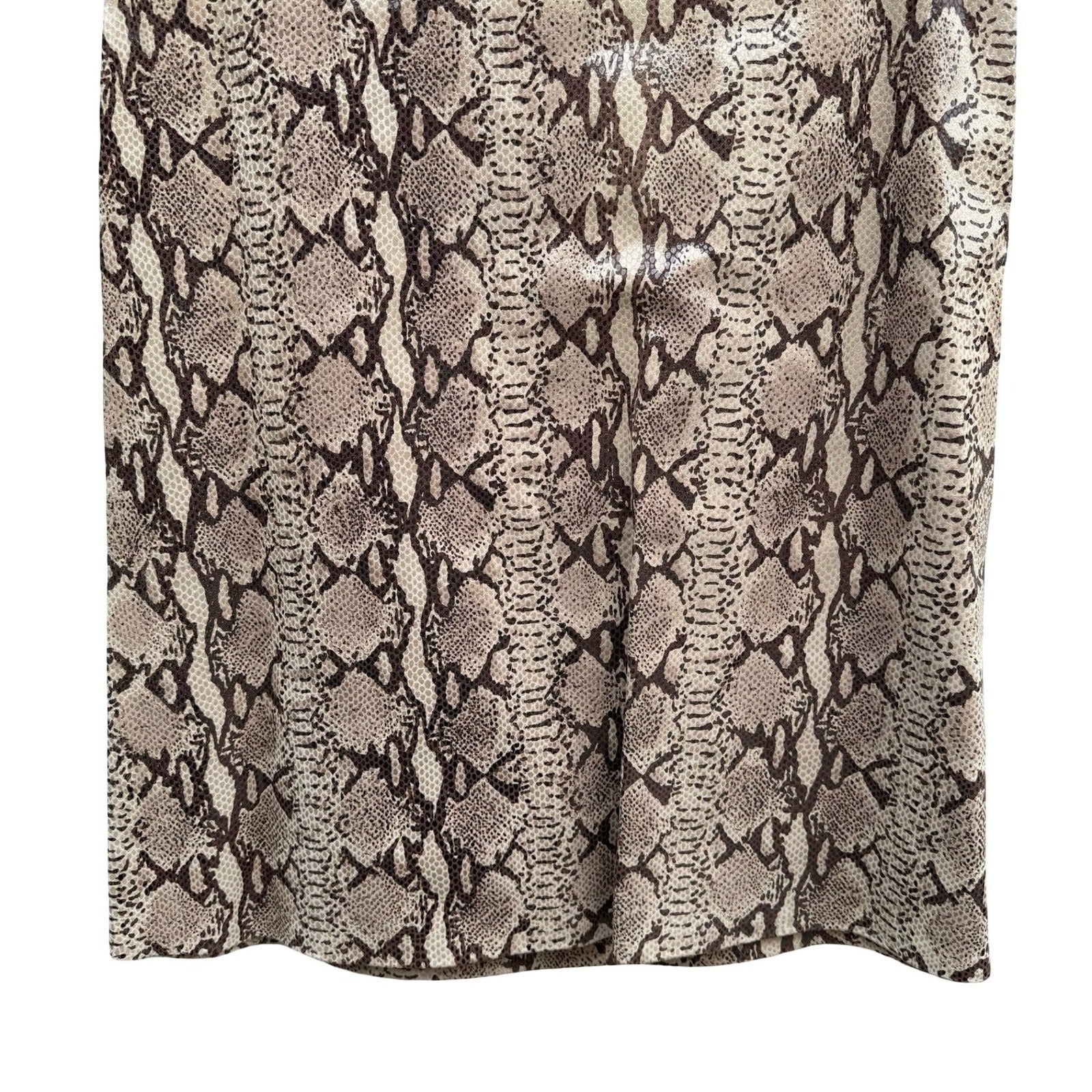 Lily Cheung Vintage Y2K Snakeskin Leather Mob Wife Indie Sleaze Pencil Skirt 6