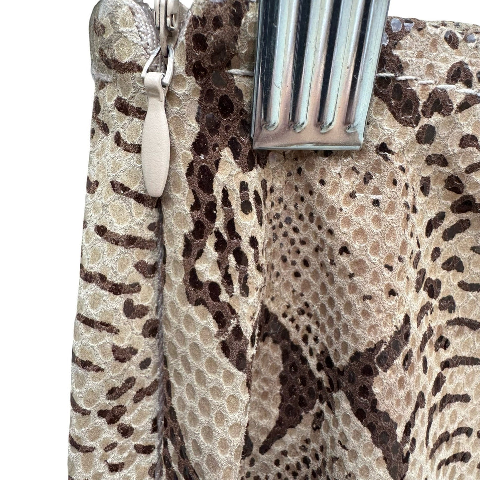 Lily Cheung Vintage Y2K Snakeskin Leather Mob Wife Indie Sleaze Pencil Skirt 6