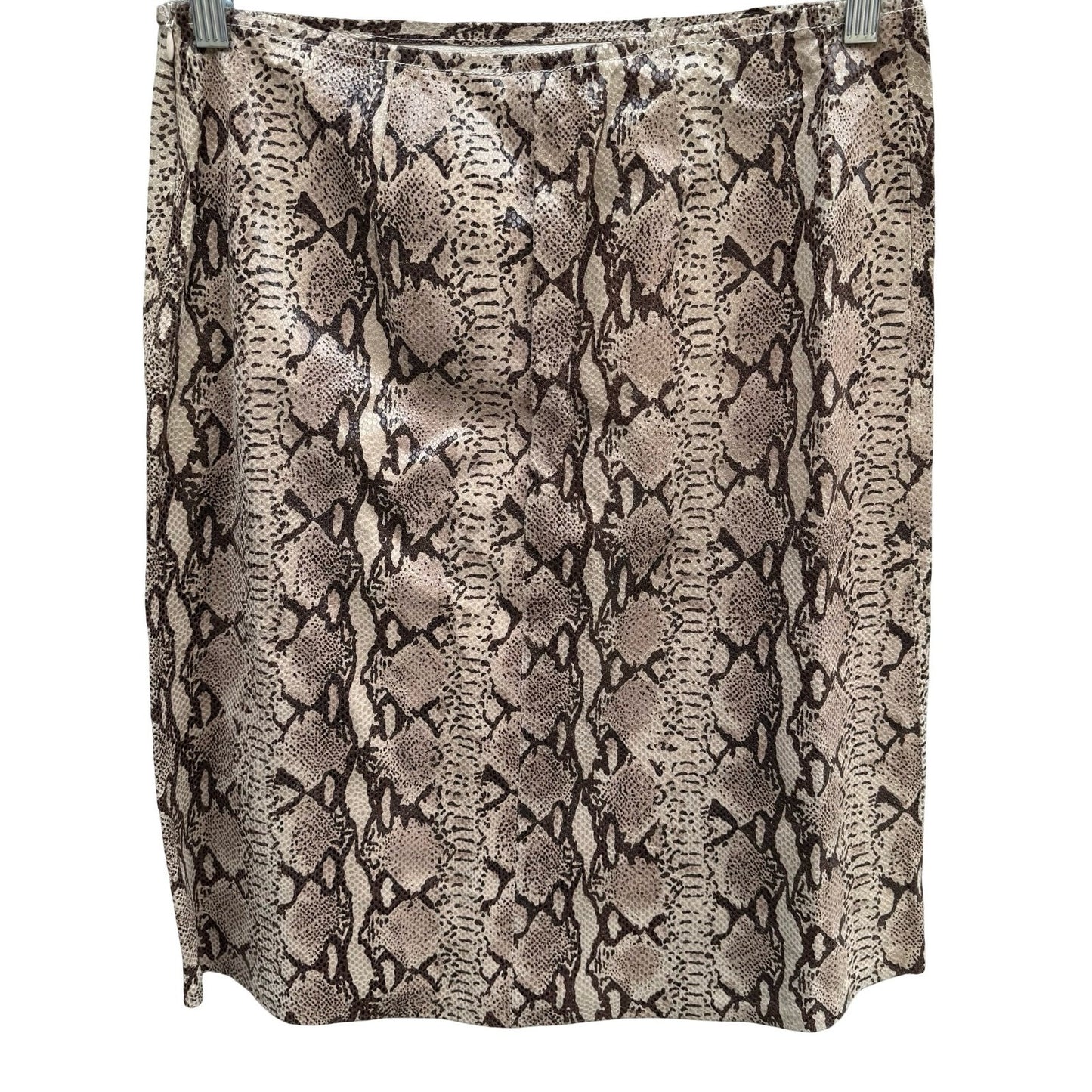 Lily Cheung Vintage Y2K Snakeskin Leather Mob Wife Indie Sleaze Pencil Skirt 6