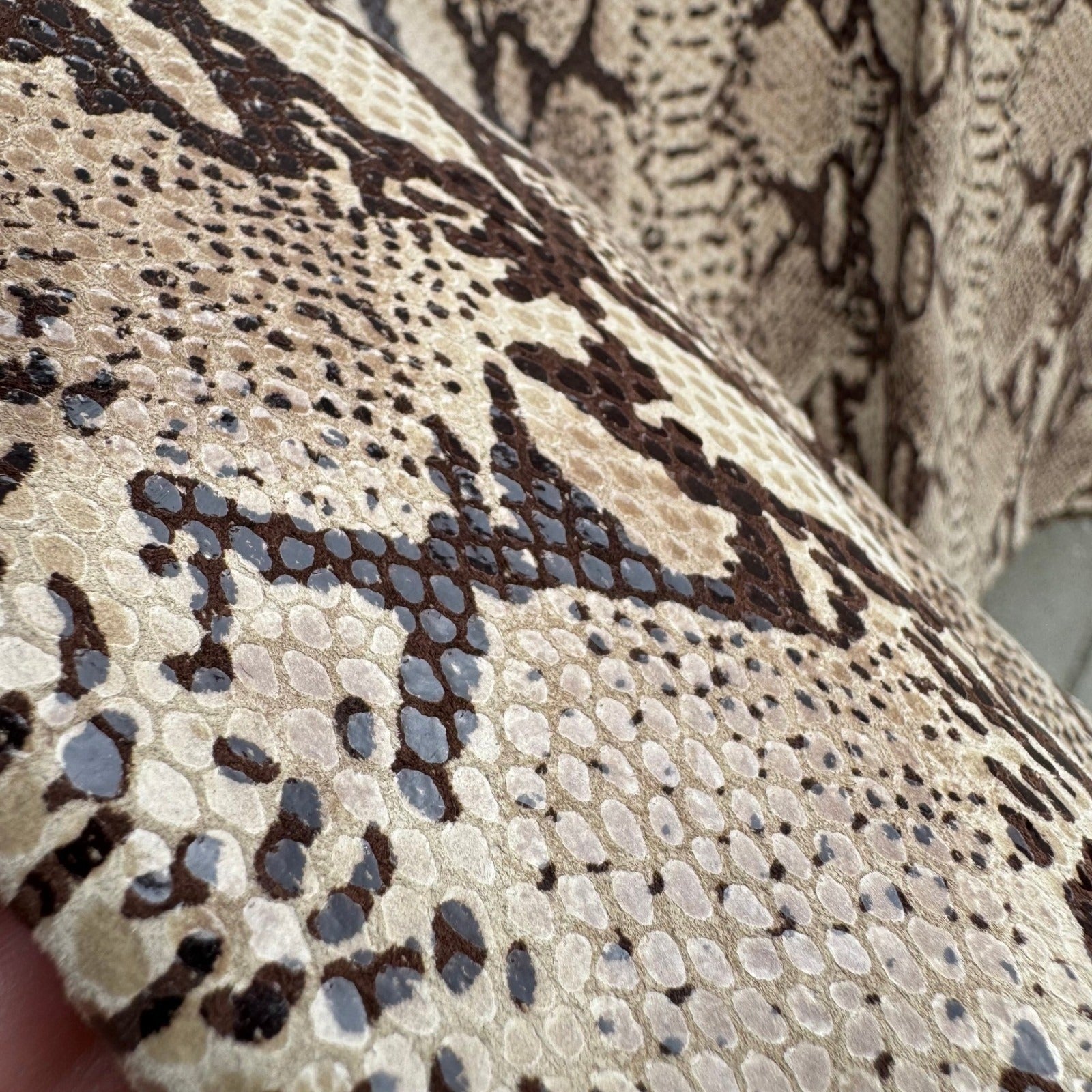 Lily Cheung Vintage Y2K Snakeskin Leather Mob Wife Indie Sleaze Pencil Skirt 6