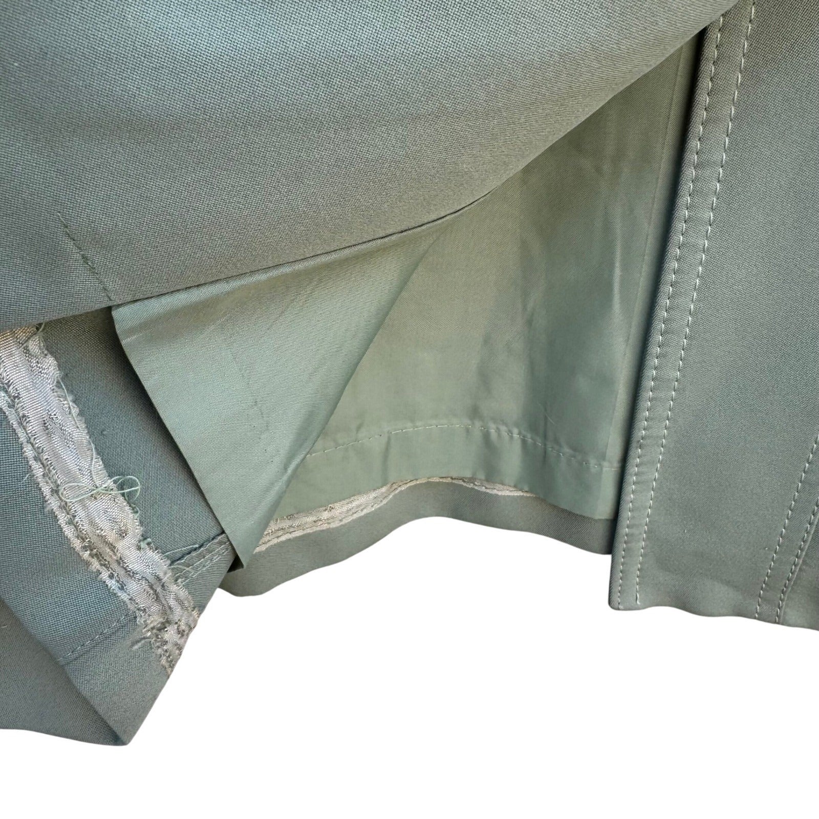 Forecaster of Boston Vintage Sage Green Button Front Trench Coat Jacket Sz 11/12