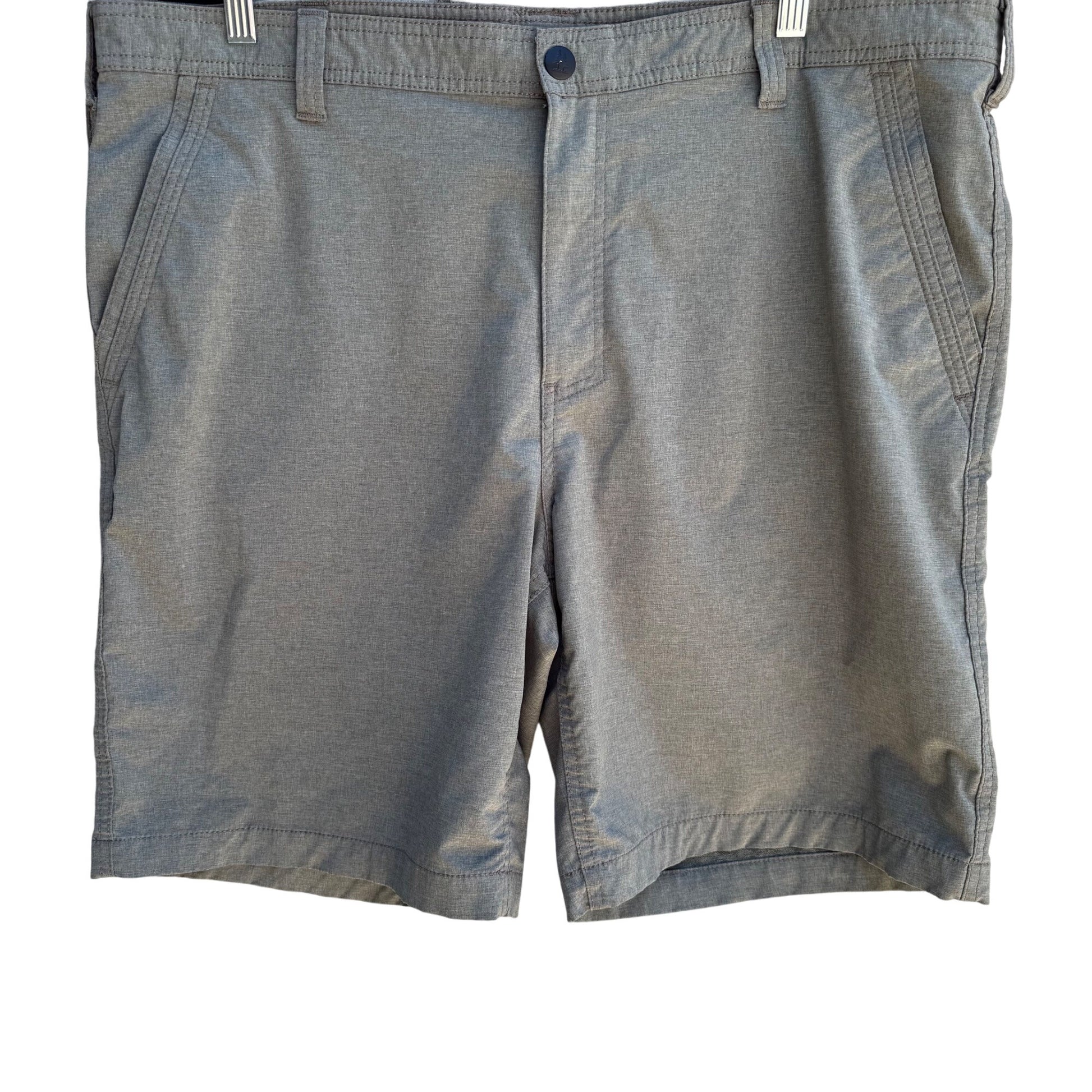 G.H. Bass & Co Mens Gray Casual Outdoor Durable Lightweight Flat Front Shorts 40