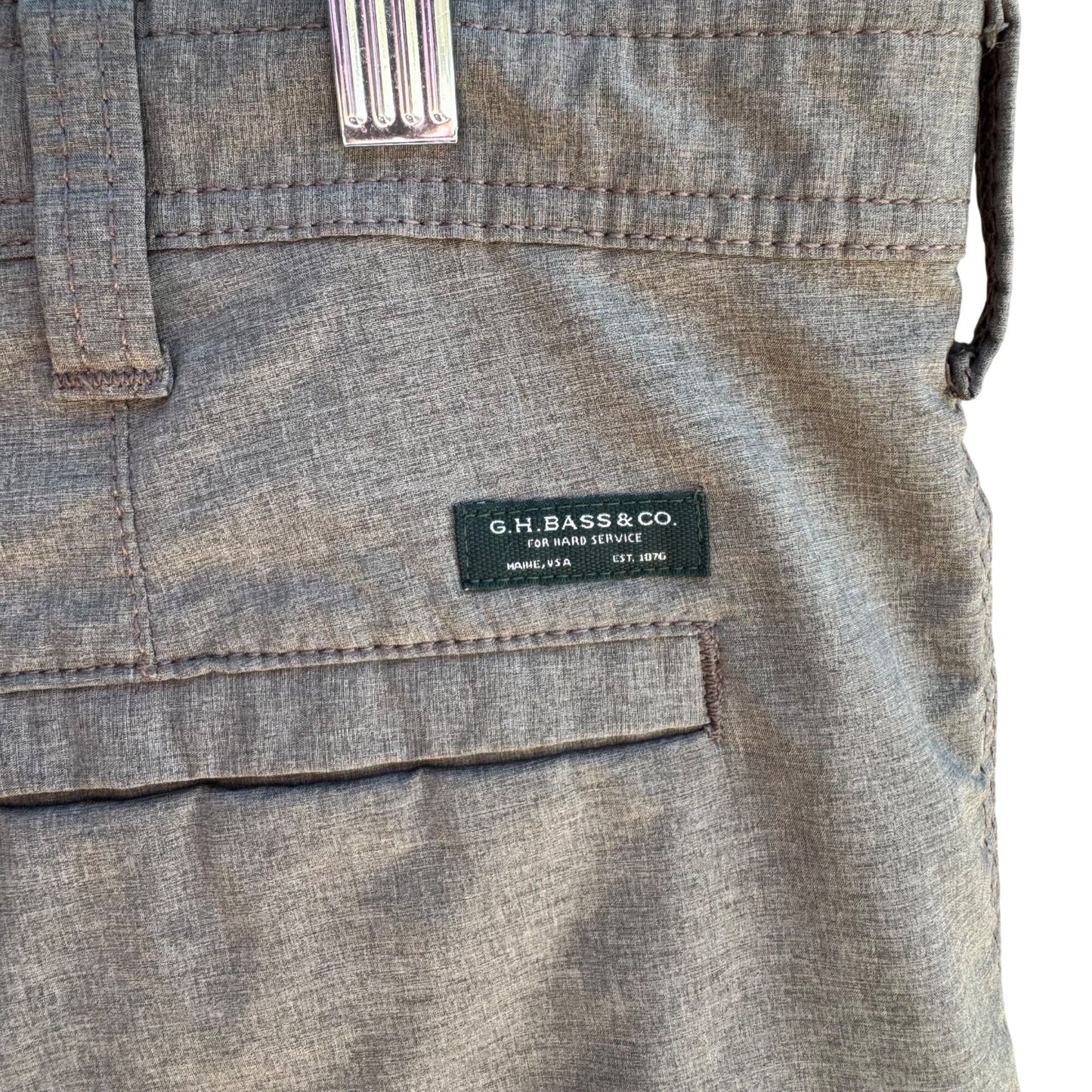 G.H. Bass & Co Mens Gray Casual Outdoor Durable Lightweight Flat Front Shorts 40