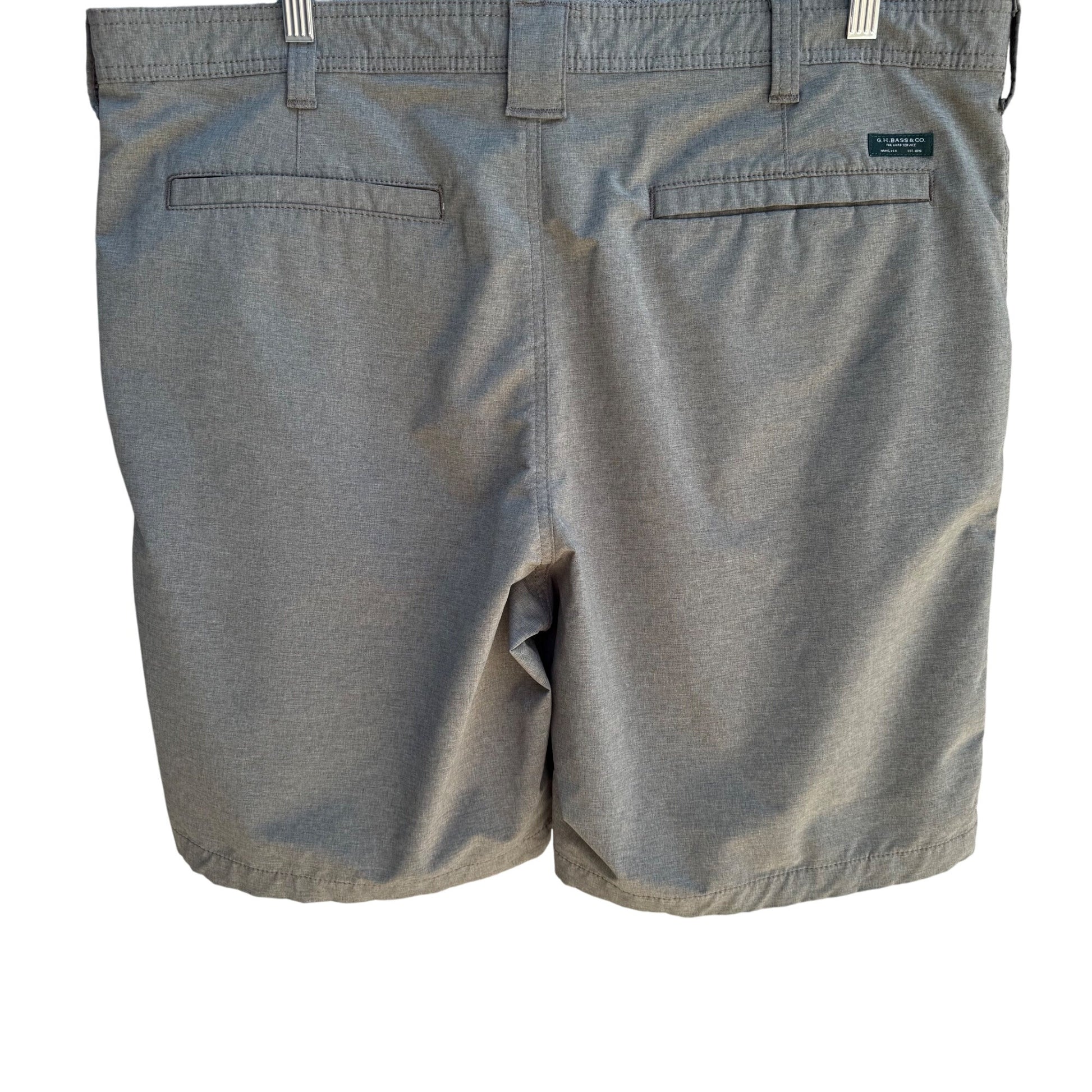 G.H. Bass & Co Mens Gray Casual Outdoor Durable Lightweight Flat Front Shorts 40