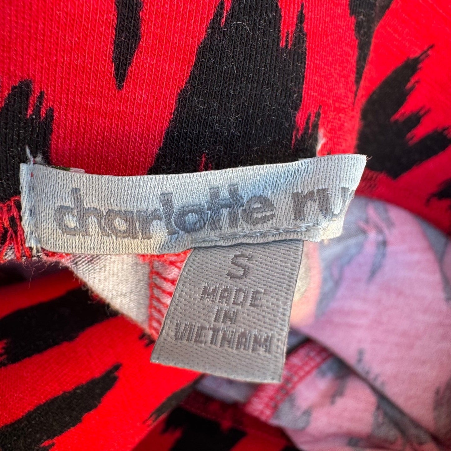 Charlotte Russe Red Black Leopard Print Maxi Skirt Side Slit NWT Small 3B2134