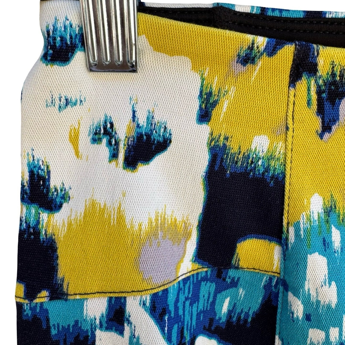 Lysse New York Mod Floral Pencil Charity Skirt Navy Abstract Career Bodycon Med