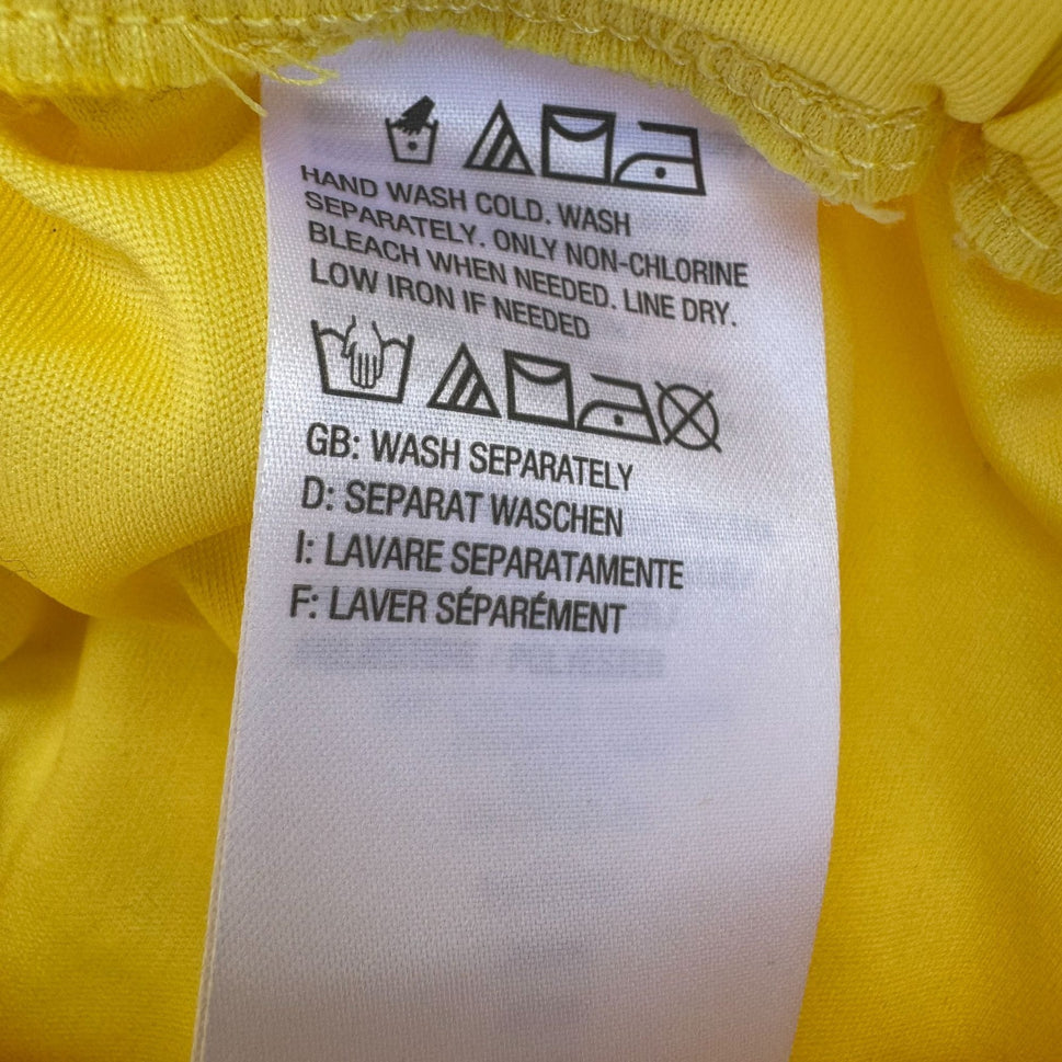 Isaac Mizrahi Live Womens Yellow Lace Overlay Elastic Waist Lined Wide Leg Pants