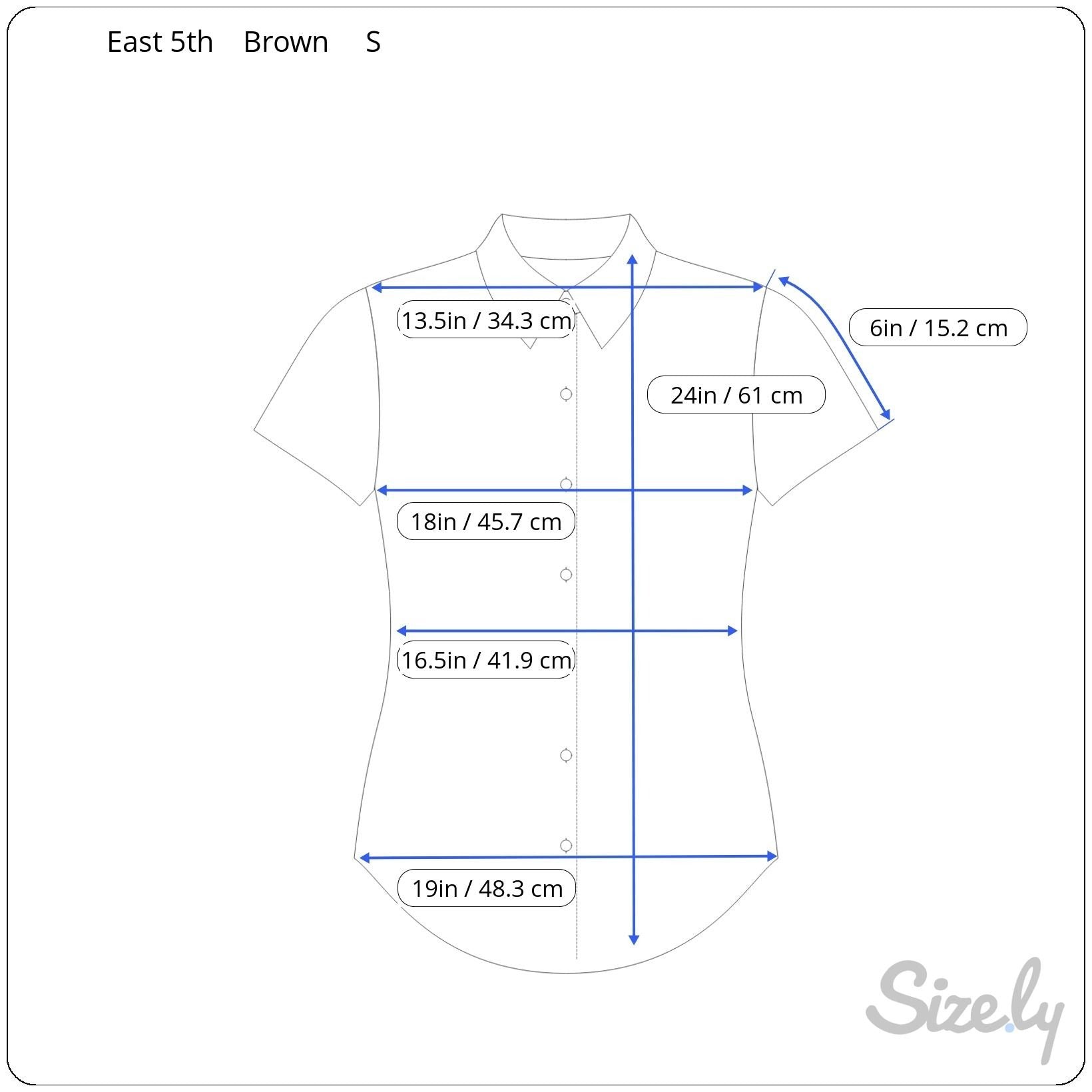 East 5th Womens Pleated Placket Brown Abstract Button-Up Gathered Sleeve Blouse S