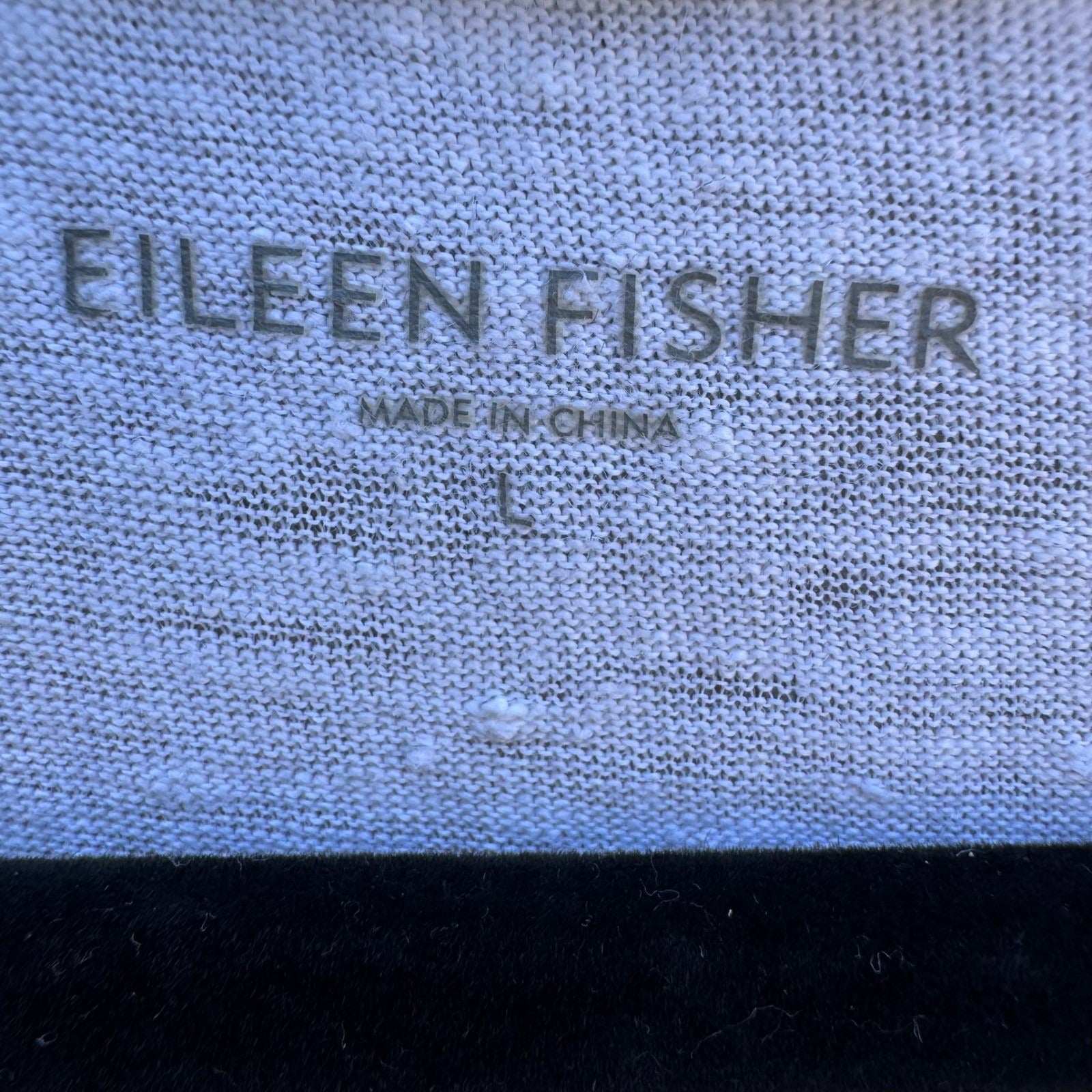 Eileen Fisher Womens L White Slub Knit Scoop Neck Short Sleeve Shirt Minimalist