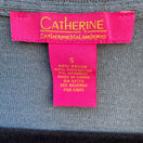 Switch Catherine Malandrino Womens V-Neck Blue Knit Boxy Oversized Minimalist Tunic S 2 image