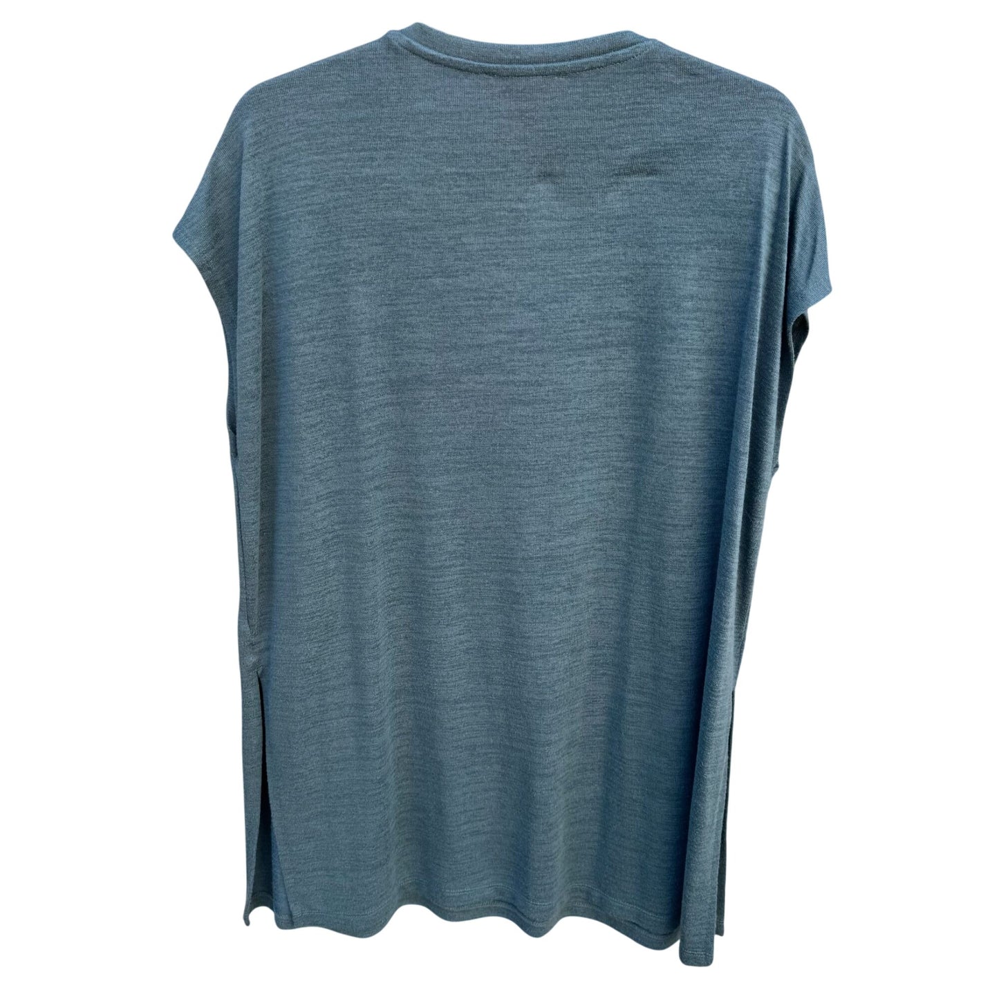 Catherine Malandrino Womens V-Neck Blue Knit Boxy Oversized Minimalist Tunic S