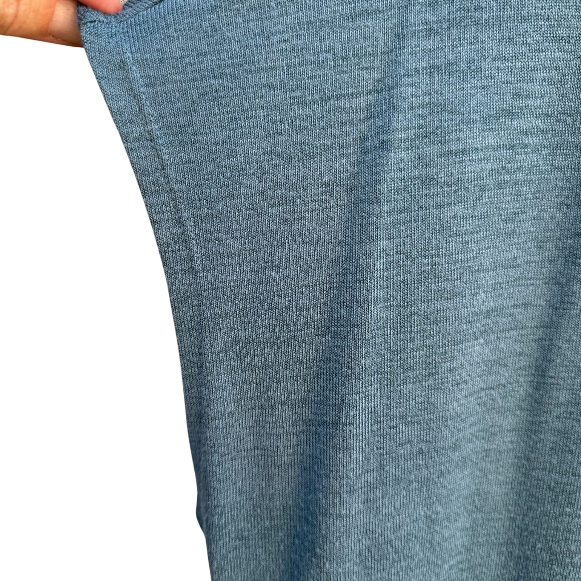 Catherine Malandrino Womens V-Neck Blue Knit Boxy Oversized Minimalist Tunic S