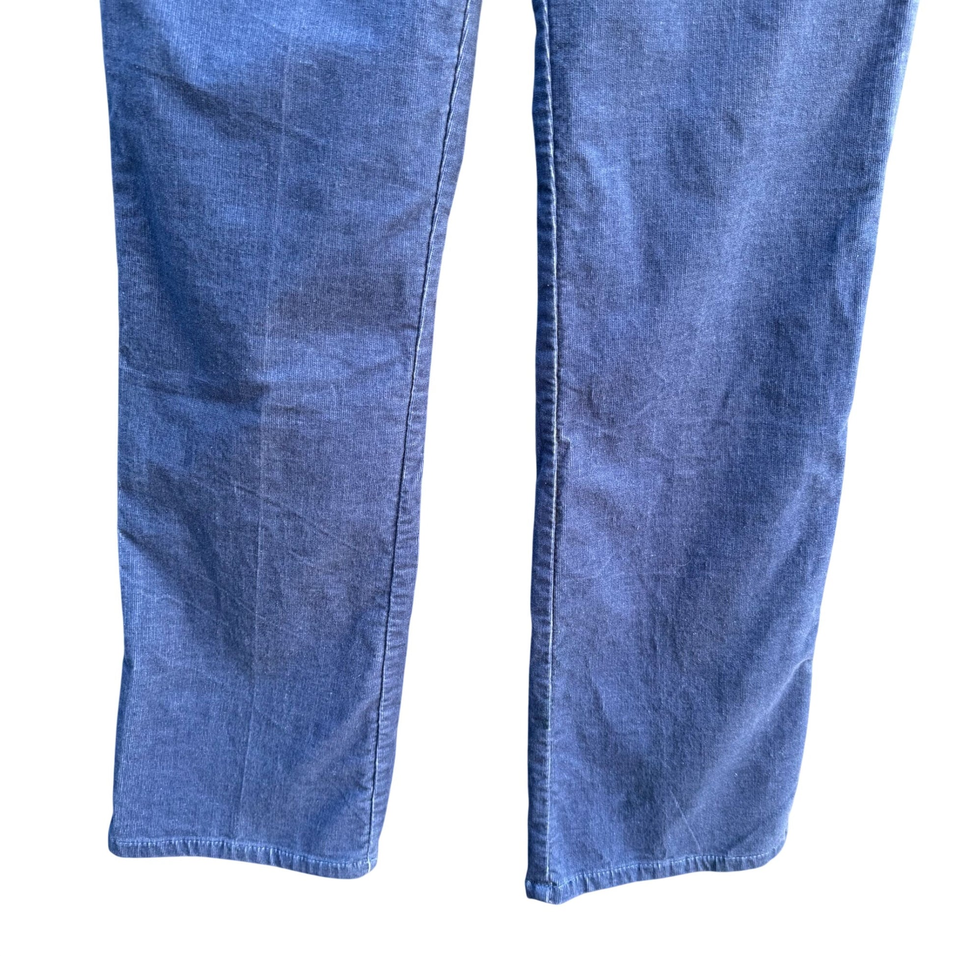 Diane Gilman DG2 Stretch Corduroy Jeans Womens Blue Mid-Rise Outdoor Rugged 8