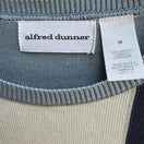 Switch Alfred Dunner Vintage Womens Short Sleeve Blue Colorblock Knit Granny Sweater M 3 image