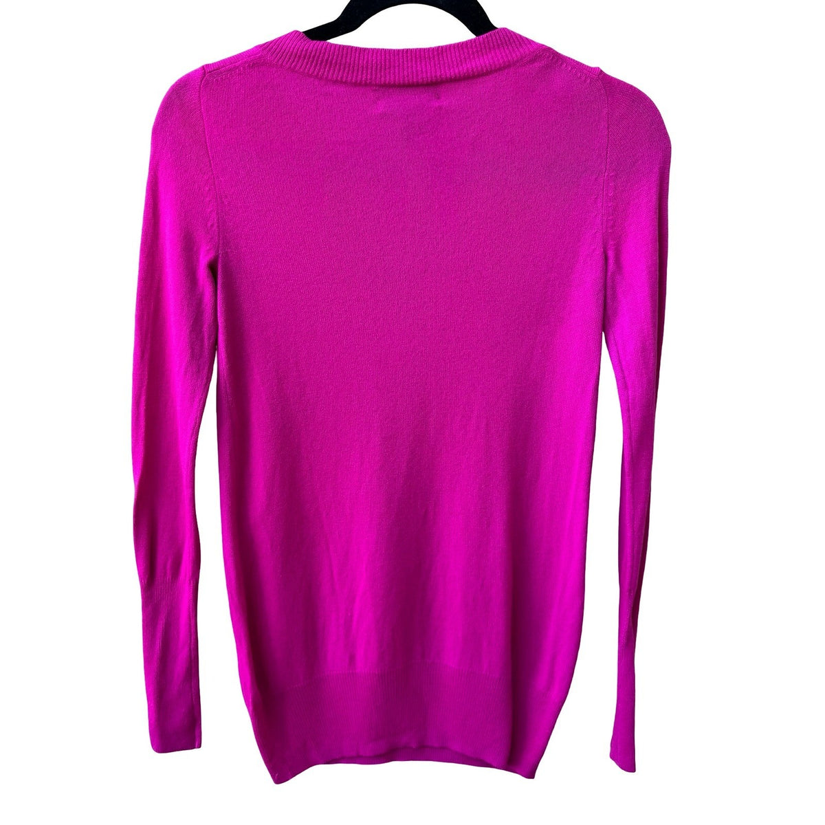 J Crew Italian Cashmere Quiet Luxury Preppy Barbiecore V-Neck Sweater Pink XS