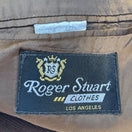 Switch Roger Stuart Clothes Vintage Mens Wool Brown Blazer Cuffed Trousers Suit Set 46L 2 image