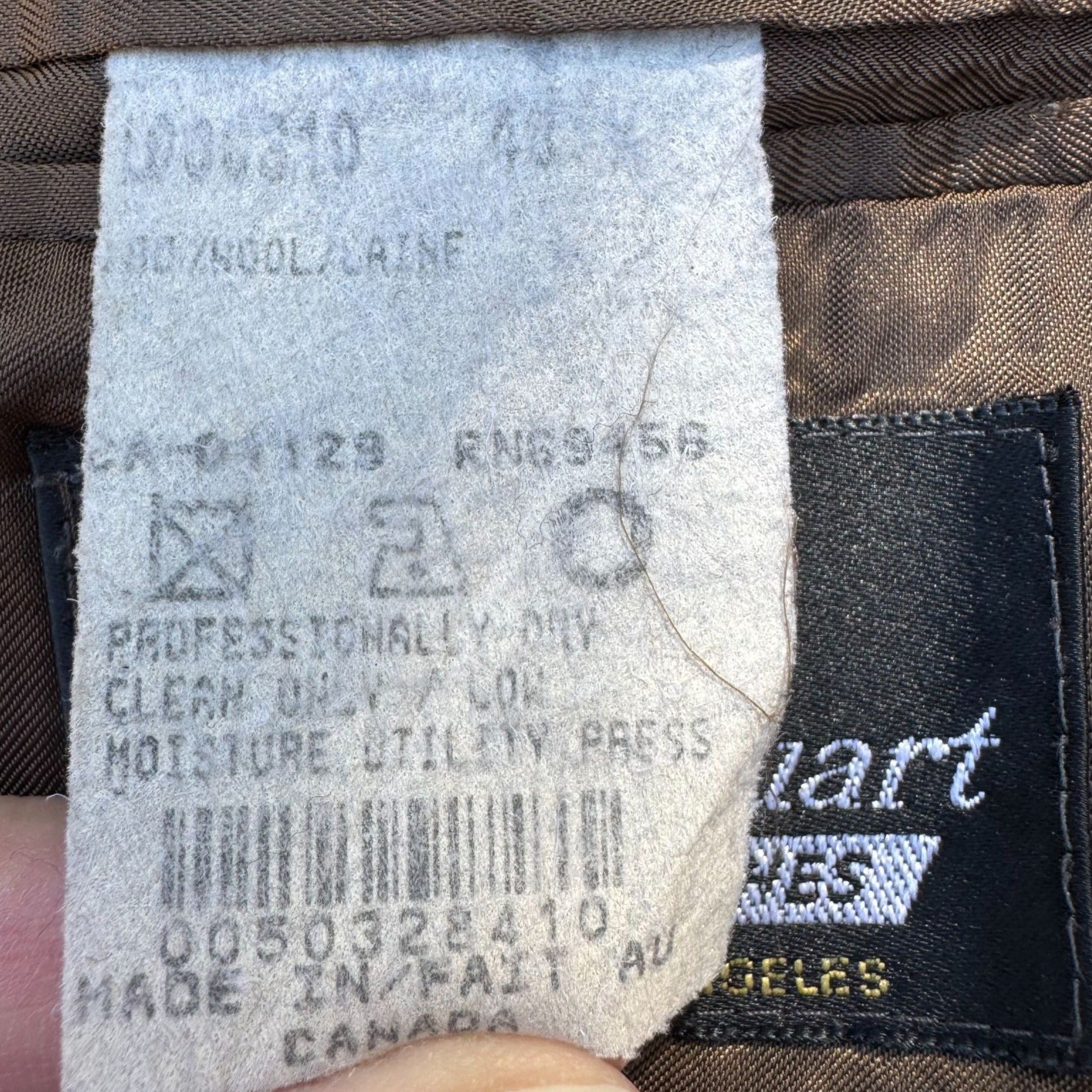 Roger Stuart Clothes Vintage Mens Wool Brown Blazer Cuffed Trousers Suit Set 46L