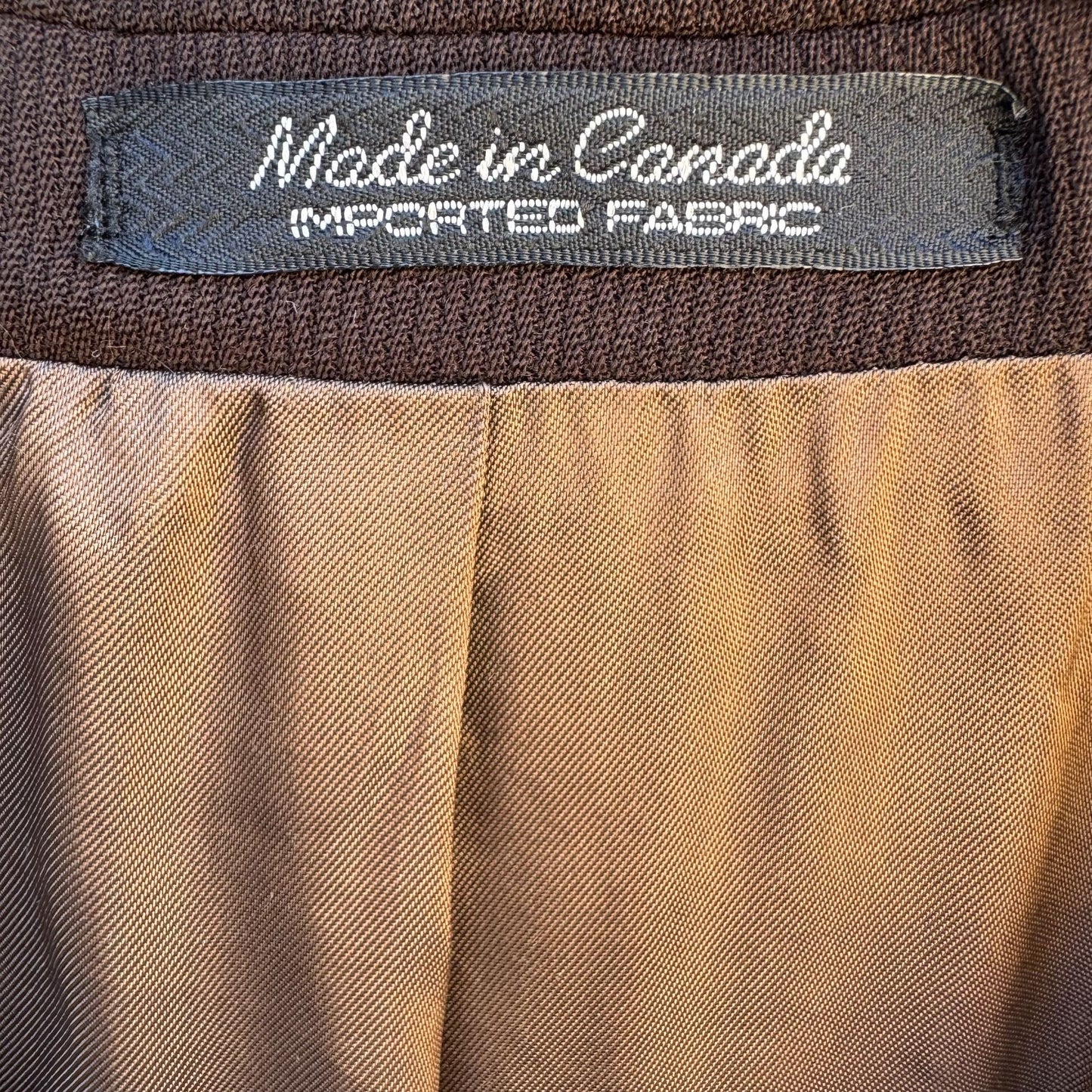 Roger Stuart Clothes Vintage Mens Wool Brown Blazer Cuffed Trousers Suit Set 46L