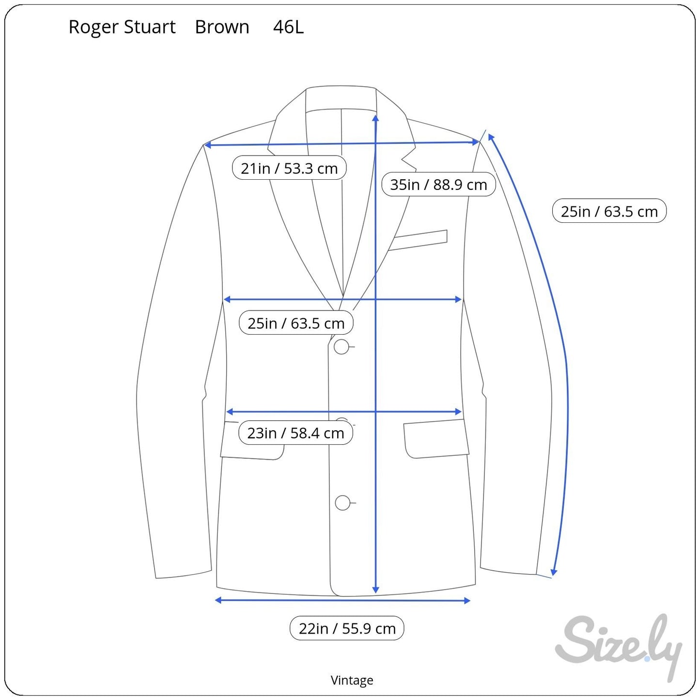 Roger Stuart Clothes Vintage Mens Wool Brown Blazer Cuffed Trousers Suit Set 46L