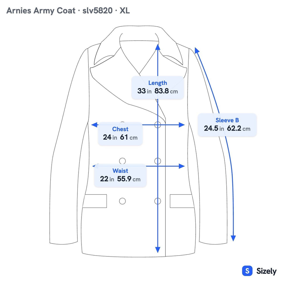 Arnie's Army Coat Robert Lewis Vintage 60s 70s Wool Split Hood Workwear Parka XL