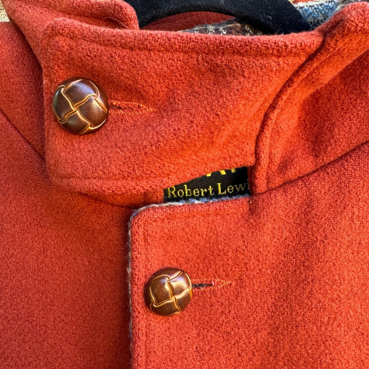 Arnie's Army Coat Robert Lewis Vintage 60s 70s Wool Split Hood Workwear Parka XL