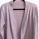 Switch Coquette Minimalist Coastal Wool Blend Open Front Ribbed Shawl Cardigan Pink M 3 image