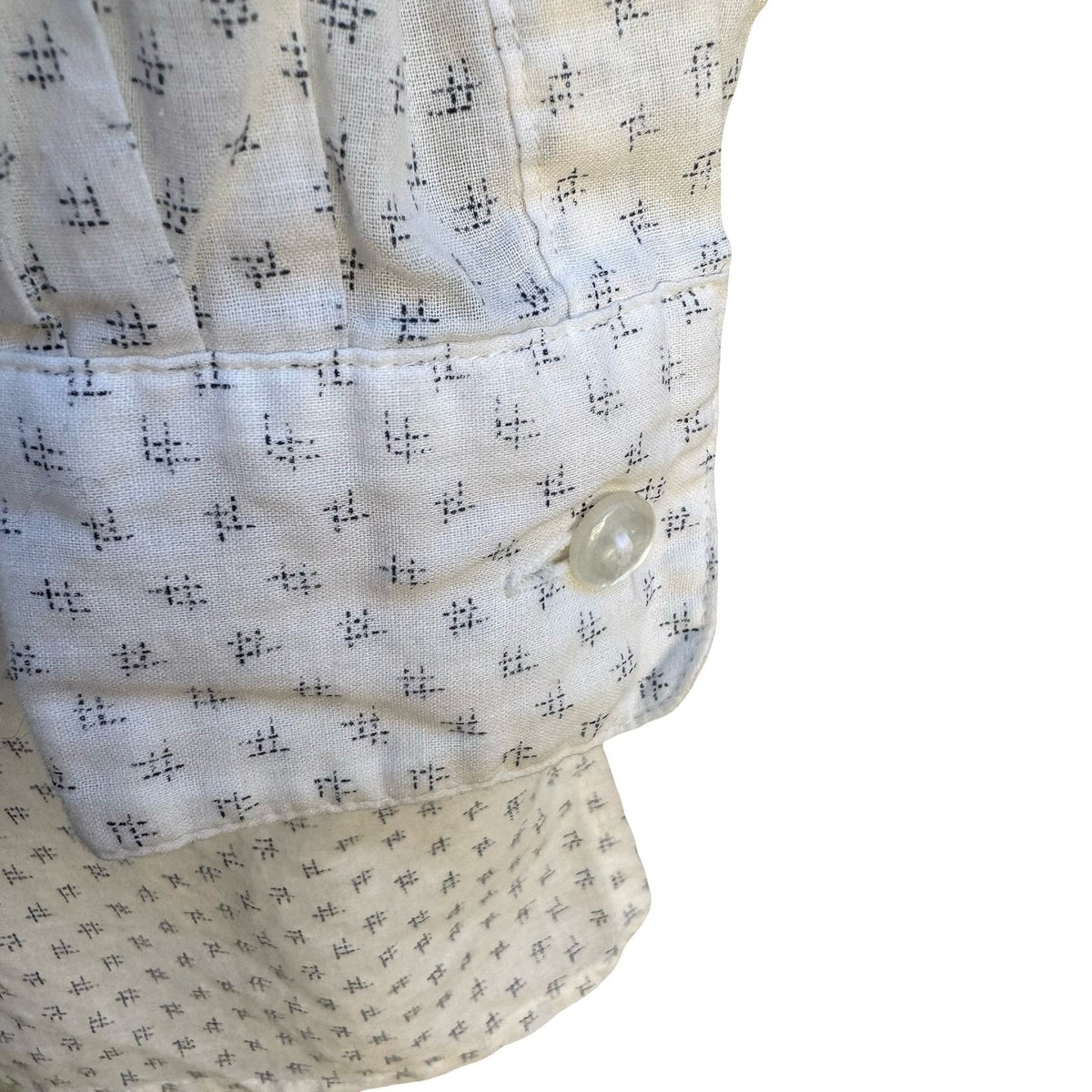 Album by Kenzo Vintage 90s Japanese Minimalist Geometric Cotton Gauze Shirt