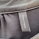 Switch Theory Black Long-Sleeve Popover Dress Lambskin Leather Trim Minimalist Glam XL 2 image