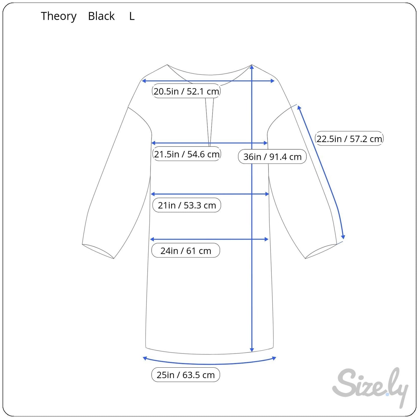 Theory Black Long-Sleeve Popover Dress Lambskin Leather Trim Minimalist Glam XL