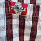 Switch Brittania Vintage Mens Red White Plaid Long Sleeve Button-Up Heavy Cotton Shirt 3 image