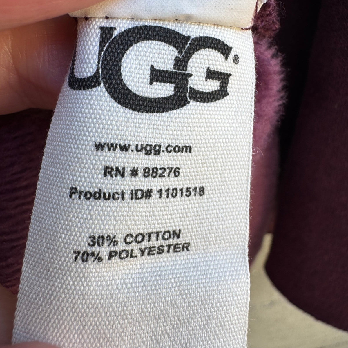 UGG Athleisure Loungewear Layering Cowl Neck Fleece Pullover Sweatshirt Purple L