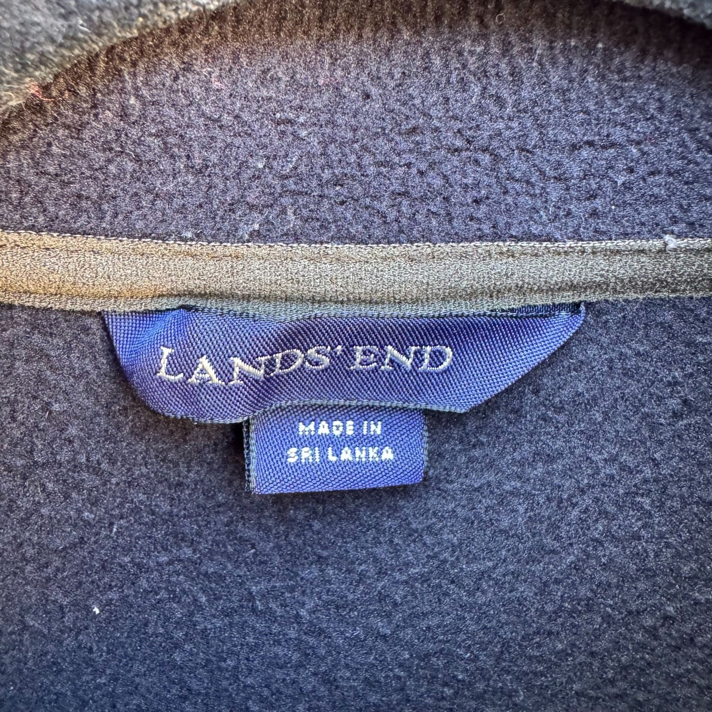 Lands End Mens Black Polartec Aircore 100 Fleece Outdoor Rugged Cozy Vest L