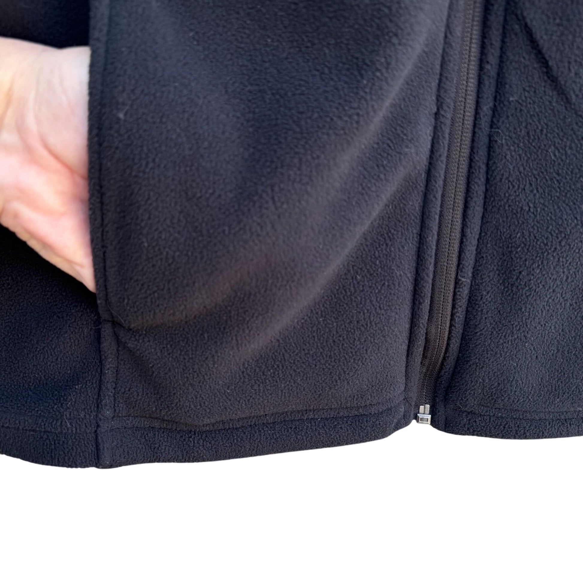 Lands End Mens Black Polartec Aircore 100 Fleece Outdoor Rugged Cozy Vest L