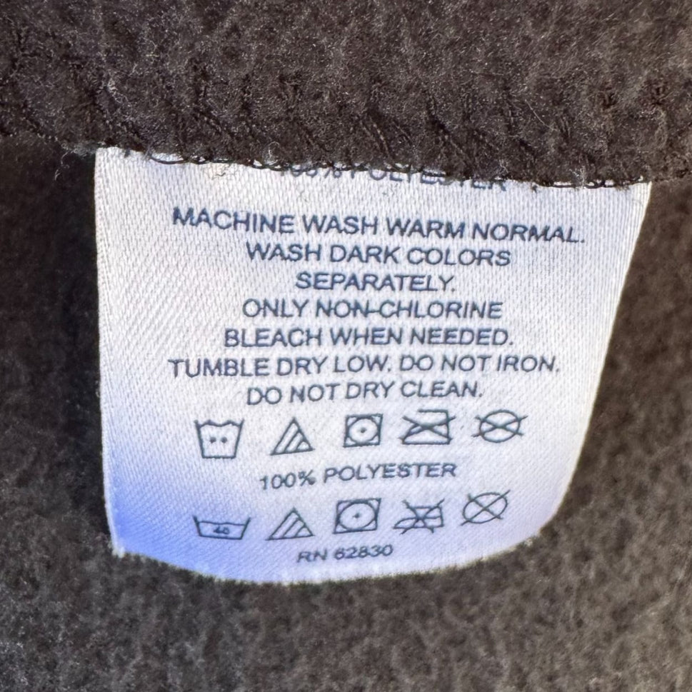 Lands End Mens Black Polartec Aircore 100 Fleece Outdoor Rugged Cozy Vest L